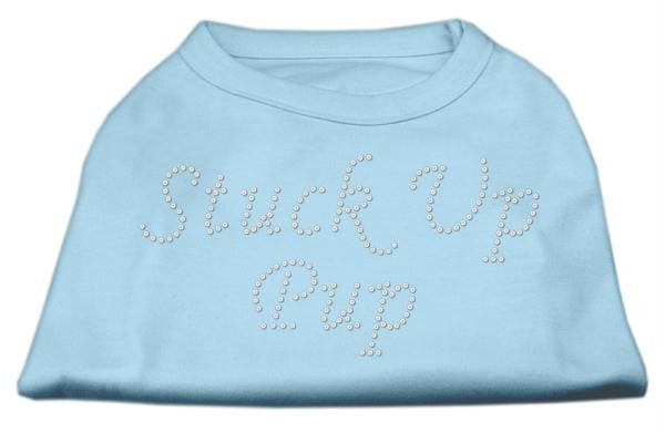 Stuck Up Pup Rhinestone Shirts Baby Blue XXL (18)