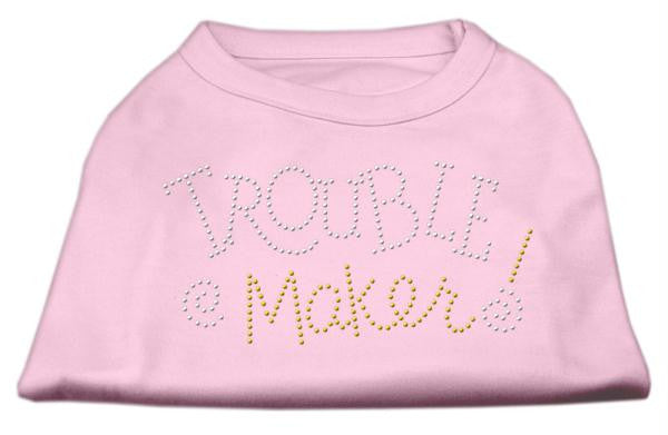 Trouble Maker Rhinestone Shirts Light Pink M (12)