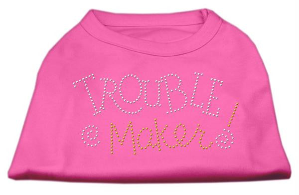 Trouble Maker Rhinestone Shirts Bright Pink XXL (18)