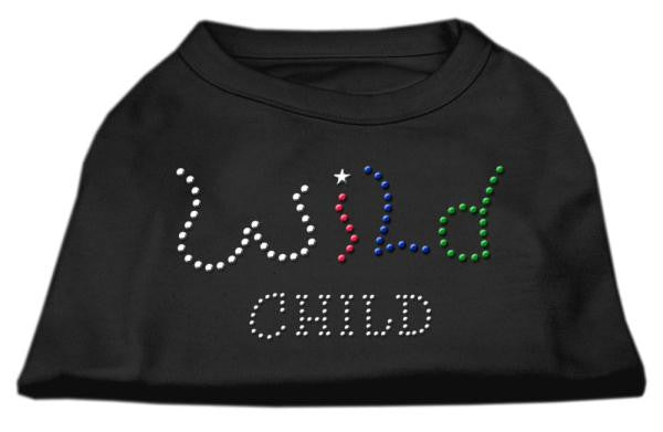 Wild Child Rhinestone Shirts Black XXXL(20)