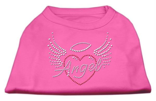 Angel Heart Rhinestone Dog Shirt Bright Pink Lg (14)