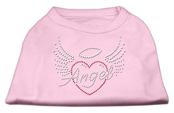 Angel Heart Rhinestone Dog Shirt Light Pink Med (12)