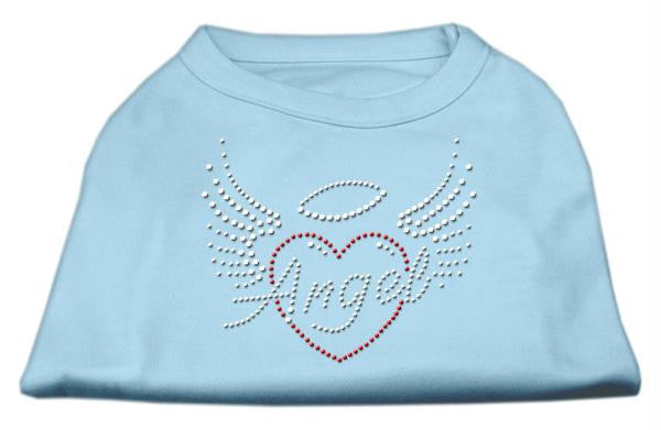 Angel Heart Rhinestone Dog Shirt Baby Blue XXXL (20)