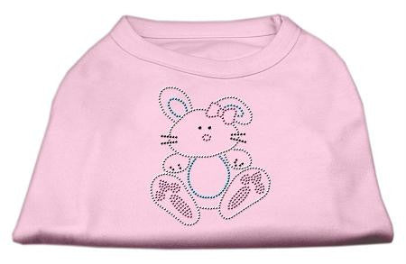 Bunny Rhinestone Dog Shirt Light Pink Med (12)