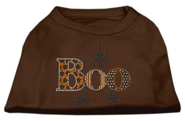 Boo Rhinestone Dog Shirt Brown XXL (18)