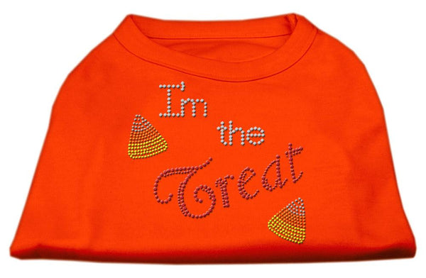 I'm the Treat Rhinestone Dog Shirt Orange Med (12)