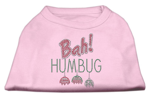 Bah Humbug Rhinestone Dog Shirt Light Pink Lg (14)