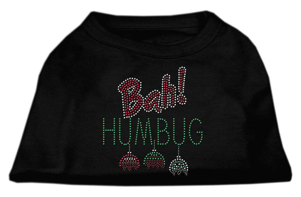 Bah Humbug Rhinestone Dog Shirt Black  Med (12)