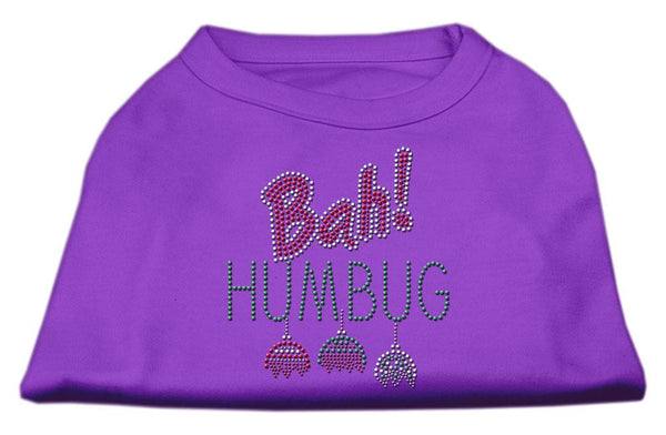 Bah Humbug Rhinestone Dog Shirt Purple XL (16)