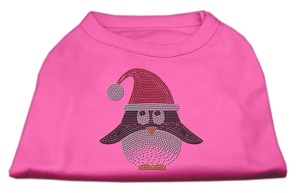 Santa Penguin Rhinestone Dog Shirt Bright Pink XL (16)