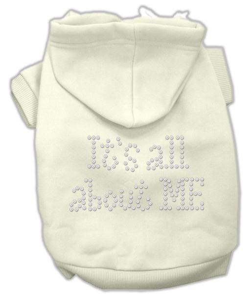 It's All About Me Rhinestone Hoodies Cream L (14)