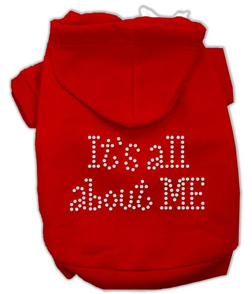 It's All About Me Rhinestone Hoodies Red M (12)