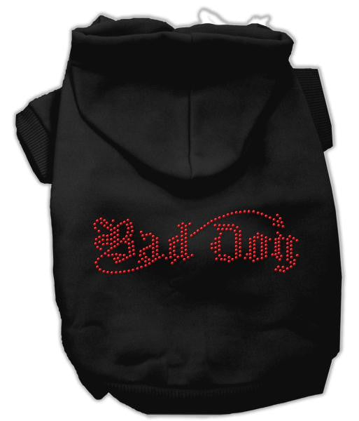 Bad Dog Rhinestone Hoodies Black XXXL(20)