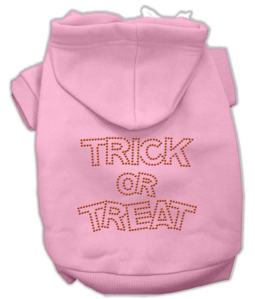 Trick or Treat Rhinestone Hoodies Pink XXL (18)