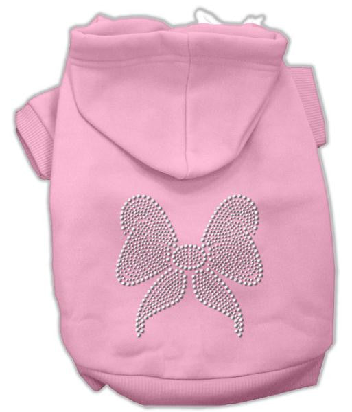 Rhinestone Bow Hoodies Pink M (12)