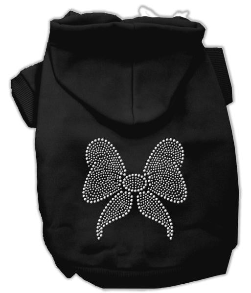 Rhinestone Bow Hoodies Black XXL (18)