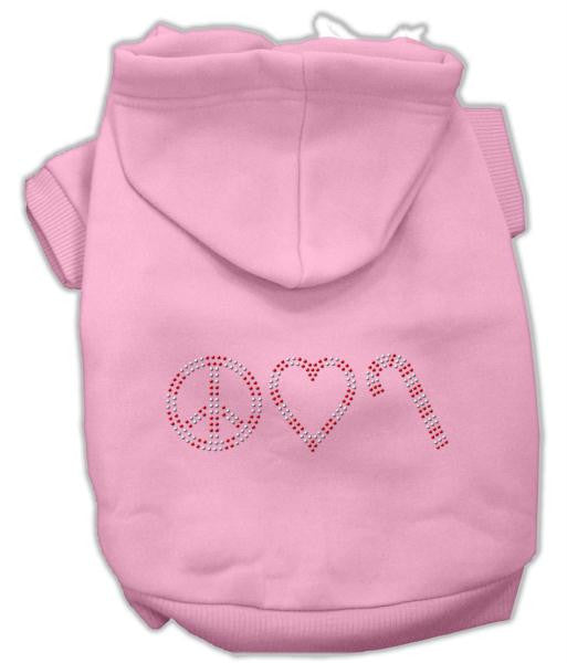 Peace, Love and Candy Canes Hoodies Pink XL (16)