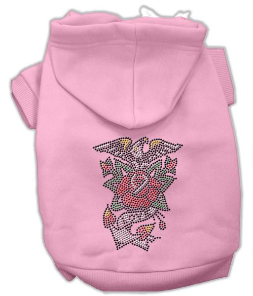 Eagle Rose Nailhead Hoodies Pink L (14)