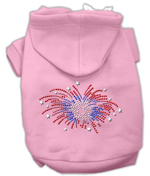 Fireworks Rhinestone Hoodie Pink L (14)