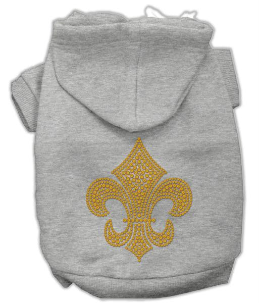 Gold Fleur De Lis Hoodie Grey S (10)