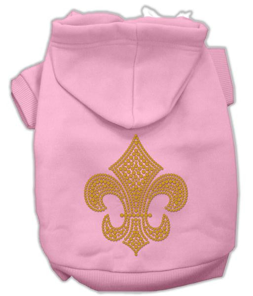 Gold Fleur De Lis Hoodie Pink XS (8)