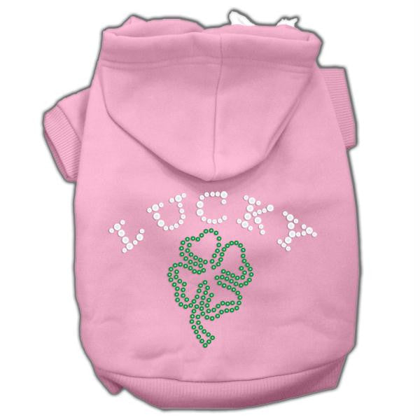 Four Leaf Clover Outline Hoodies Pink L (14)