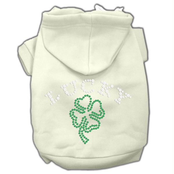 Four Leaf Clover Outline Hoodies Cream XXXL(20)