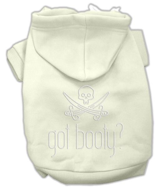 Got Booty Rhinestone Hoodies Cream XXXL(20)