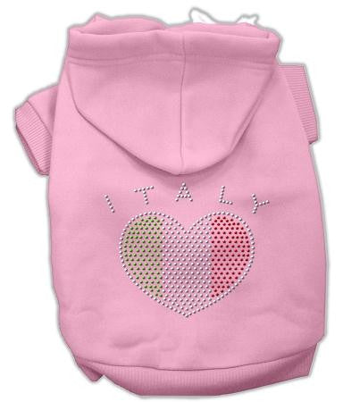 Italian Rhinestone Hoodies Pink L (14)