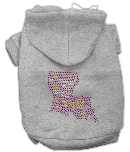 Louisiana Rhinestone Hoodie Grey M (12)