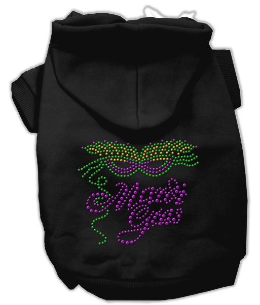 Mardi Gras Rhinestud Hoodies Black XXXL(20)