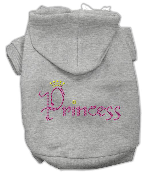 Princess Rhinestone Hoodies Grey XS (8)