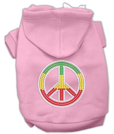 Rasta Peace Sign Hoodie Pink XL (16)