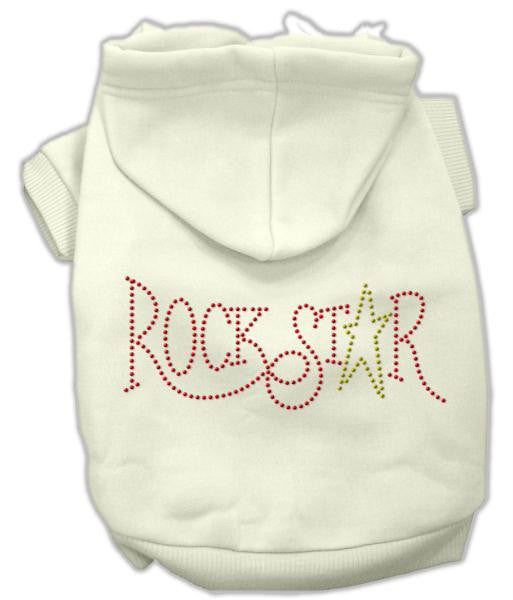 Rock Star Rhinestone Hoodies Cream L (14)