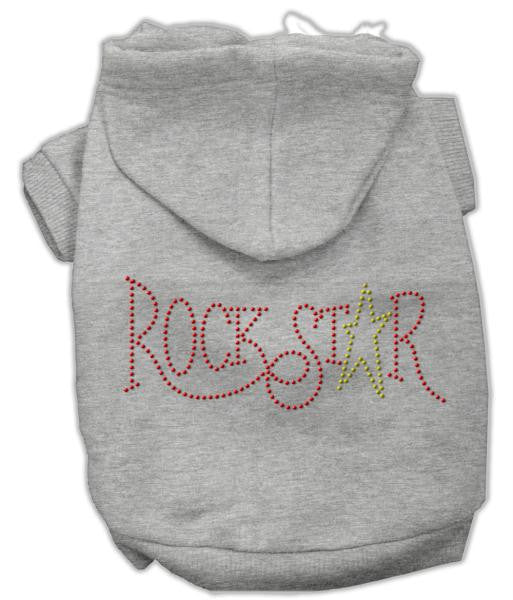 Rock Star Rhinestone Hoodies Grey L (14)