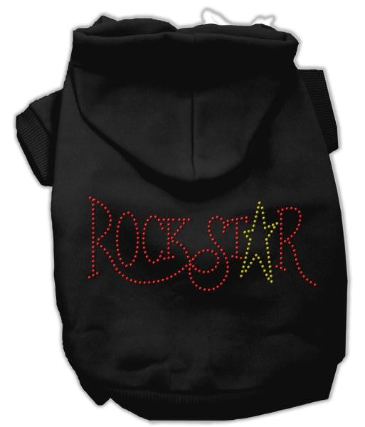 Rock Star Rhinestone Hoodies Black XXL (18)