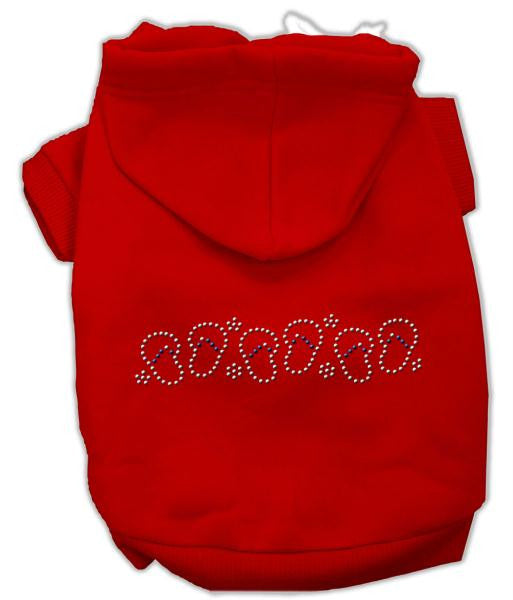 Beach Sandals Rhinestone Hoodies Red XS (8)