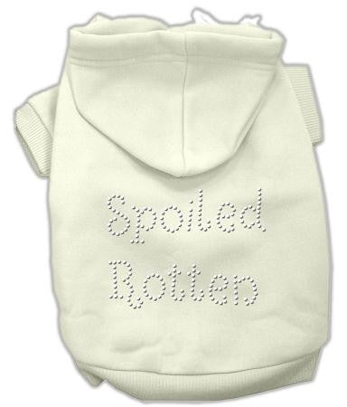 Spoiled Rotten Rhinestone Hoodie Cream L (14)