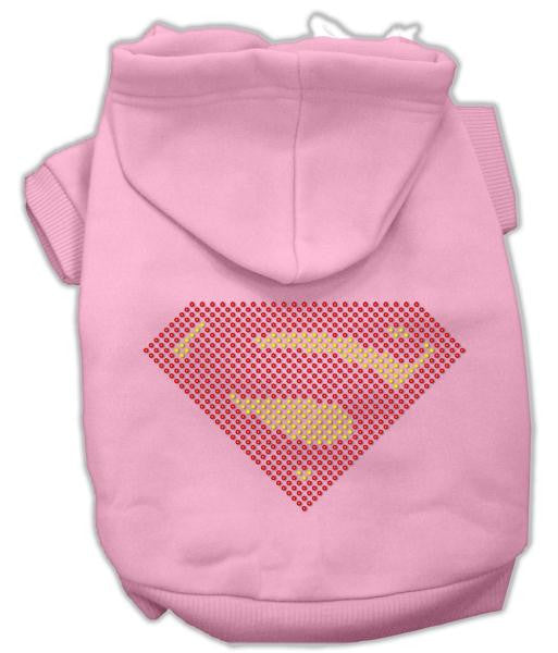 Super! Rhinestone Hoodies Pink M (12)