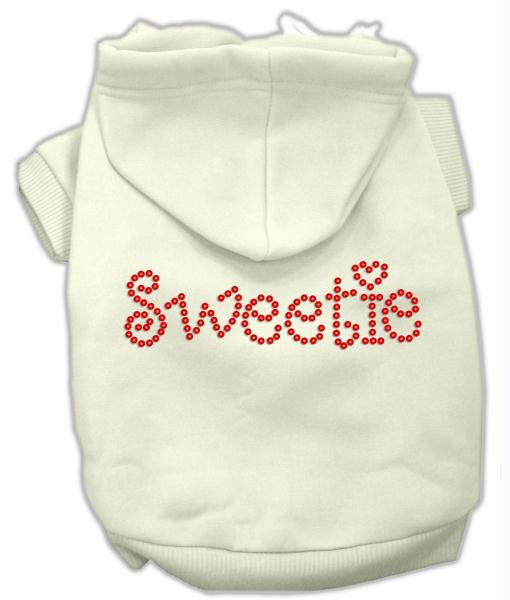 Sweetie Rhinestone Hoodies Cream L (14)