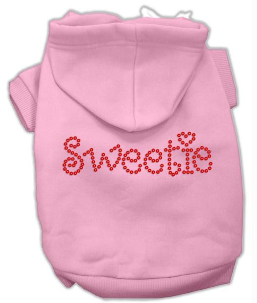 Sweetie Rhinestone Hoodies Pink M (12)