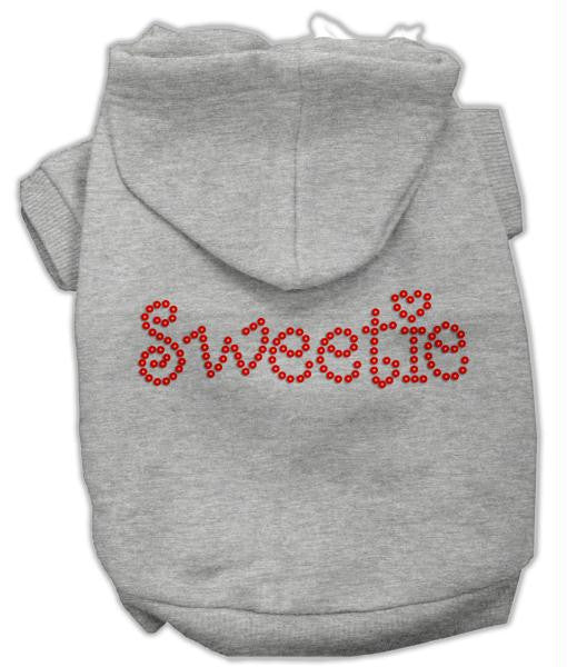 Sweetie Rhinestone Hoodies Grey S (10)