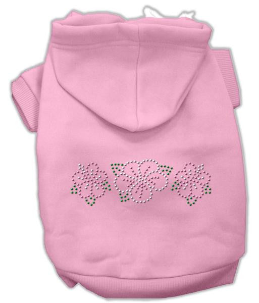 Tropical Flowers Rhinestone Hoodies Pink L (14)