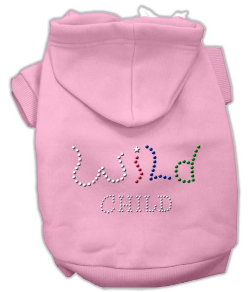 Wild Child Rhinestone Hoodies Pink M (12)