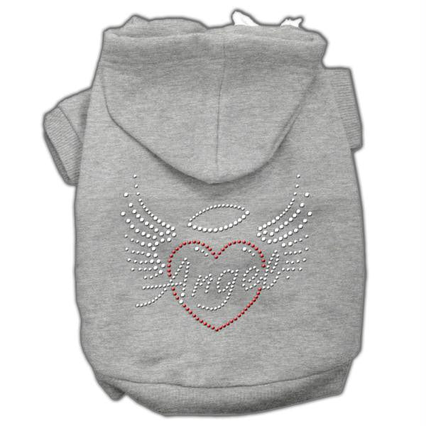 Angel Heart Rhinestone Hoodies Grey L (14)