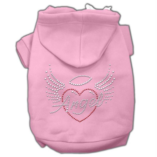 Angel Heart Rhinestone Hoodies Pink S (10)