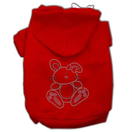 Bunny Rhinestone Hoodies Red S (10)