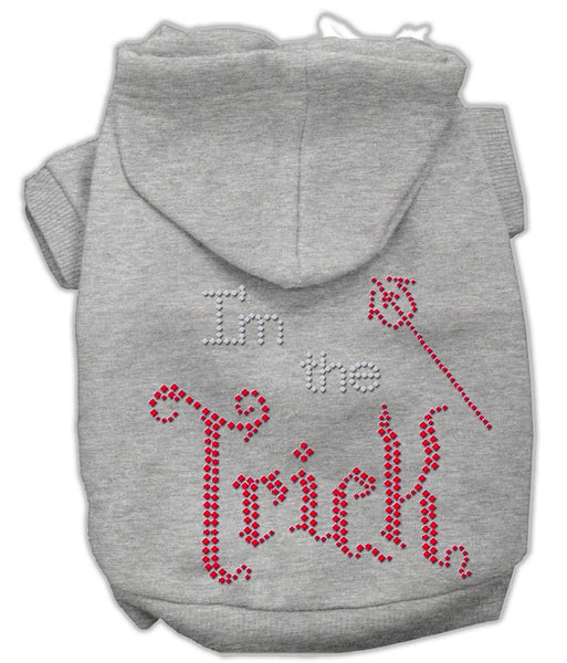 I'm the Trick Rhinestone Hoodies Grey M (12)