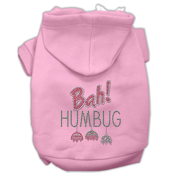 Bah Humbug Rhinestone Hoodies Pink XS (8)