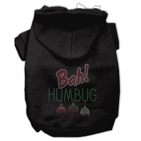 Bah Humbug Rhinestone Hoodies Black XXXL(20)